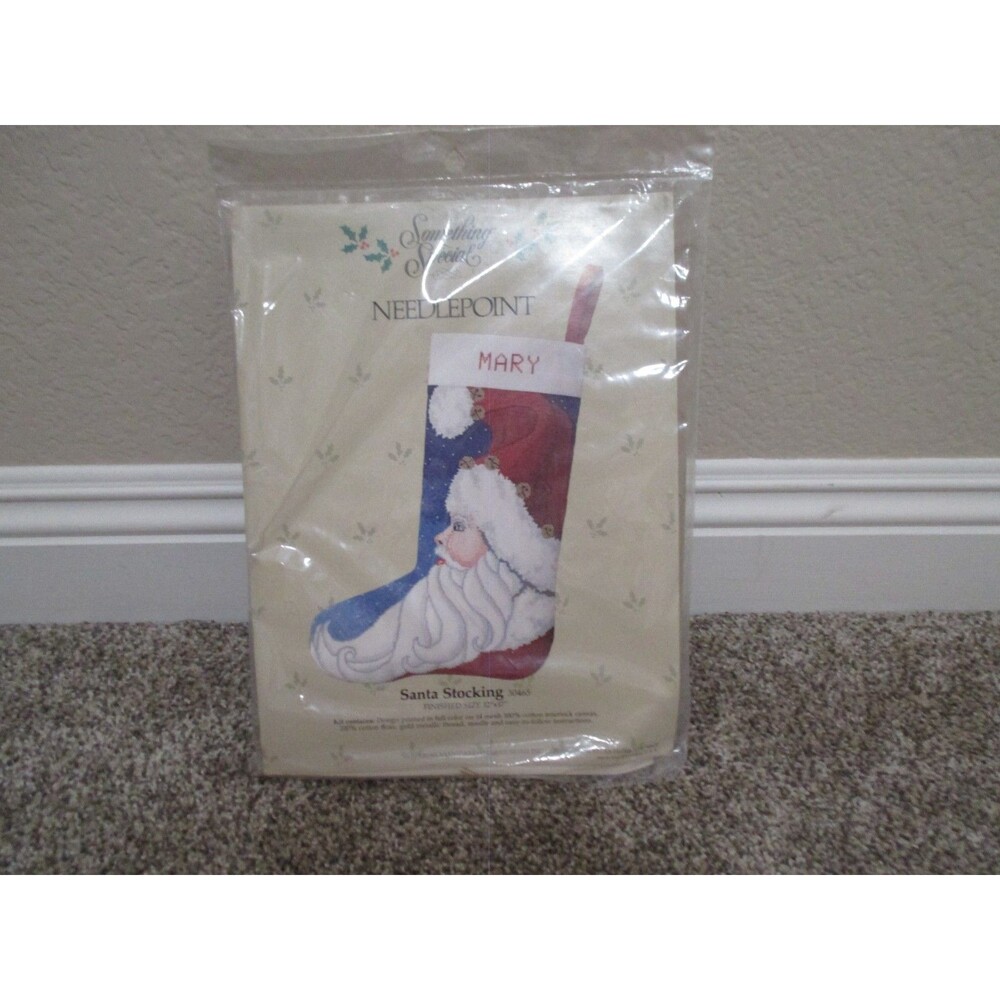 Mary Christmas 17” Stocking Needlepoint Kit - Santa Stocking- New Sealed